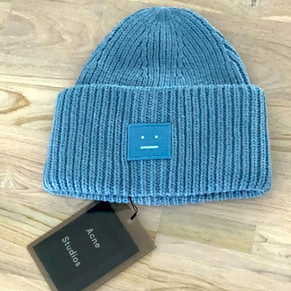 Brand New Acne Studios Light Blue Beanie Hat